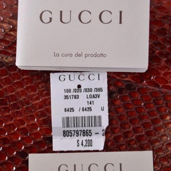 Gucci New Python Nouveau Fringe Hobo Bag - Picture 5 of 12